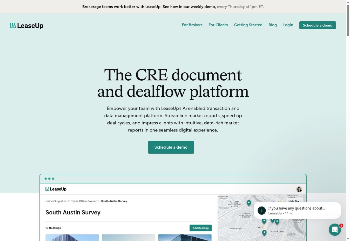 LeaseUp website design