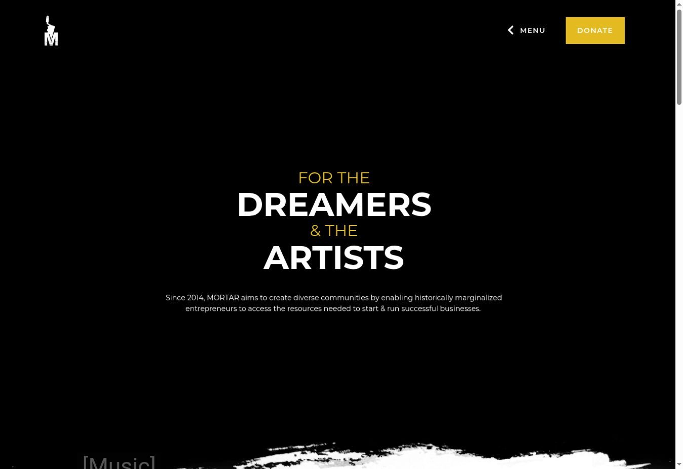 MORTAR website design